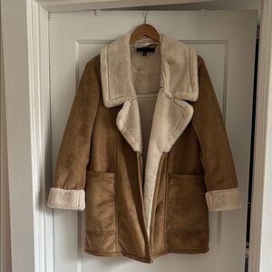 Banana Republic Faux Suede & Fur Coat